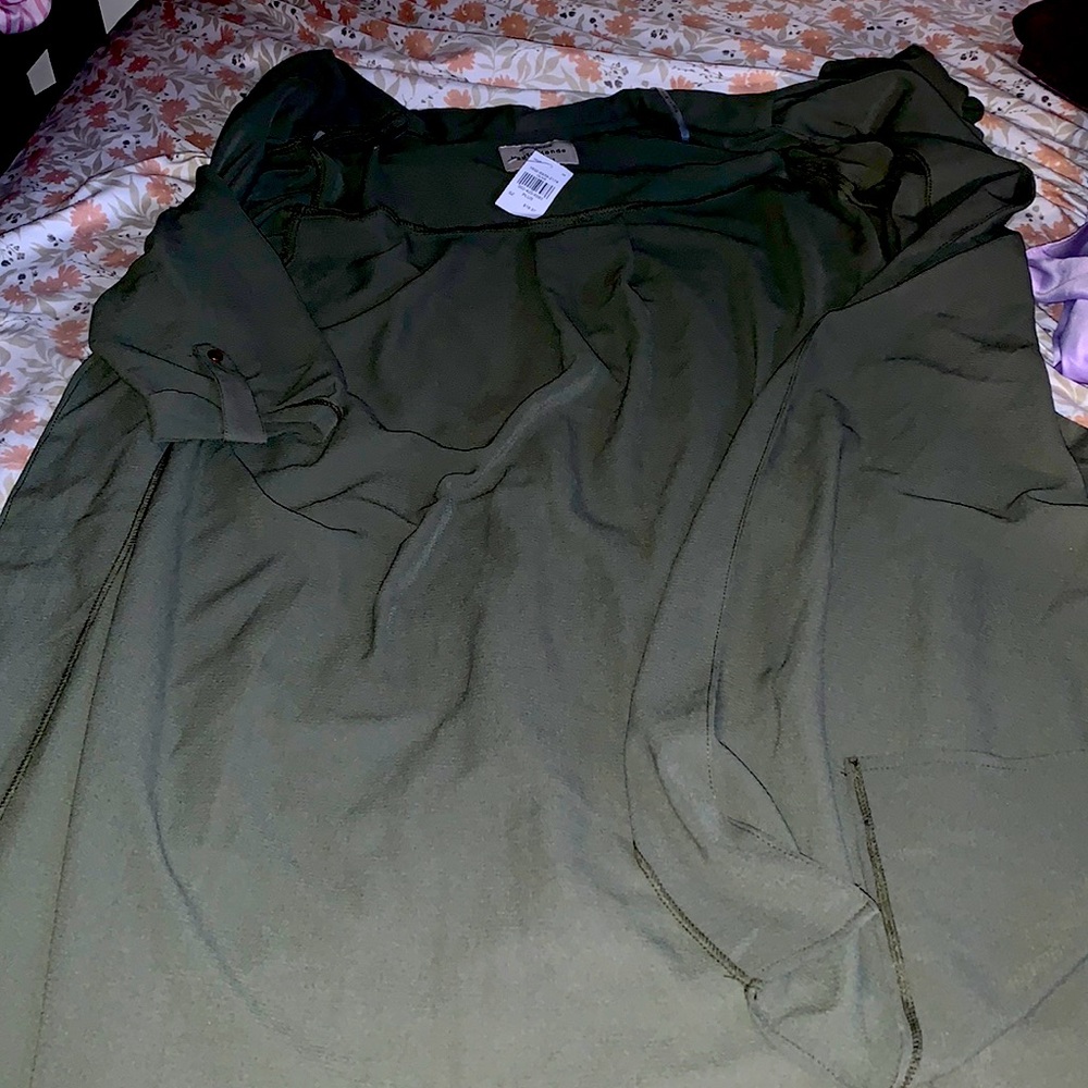Olive green cardigan